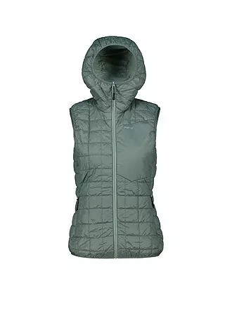 MERU | Gilet isolante da donna Naknek con cappuccio | dunkelgrün